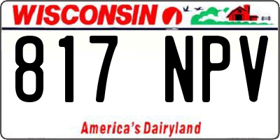 WI license plate 817NPV