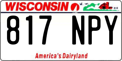 WI license plate 817NPY