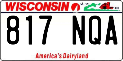 WI license plate 817NQA