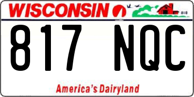 WI license plate 817NQC