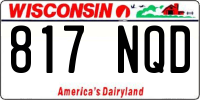 WI license plate 817NQD