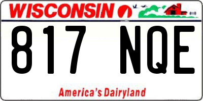 WI license plate 817NQE