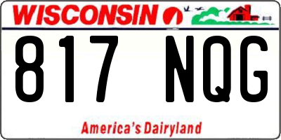 WI license plate 817NQG