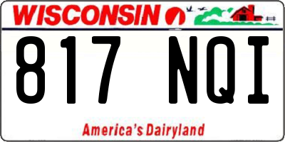 WI license plate 817NQI