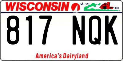 WI license plate 817NQK