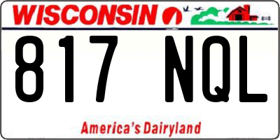 WI license plate 817NQL