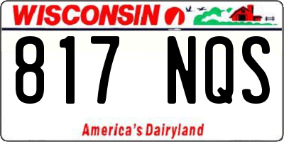WI license plate 817NQS
