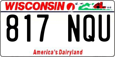 WI license plate 817NQU