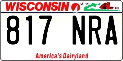 WI license plate 817NRA