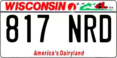 WI license plate 817NRD