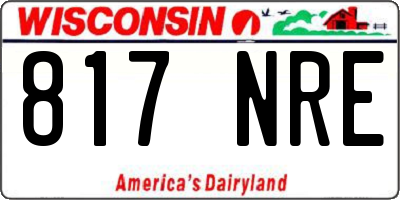 WI license plate 817NRE