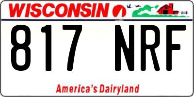 WI license plate 817NRF