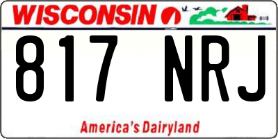 WI license plate 817NRJ