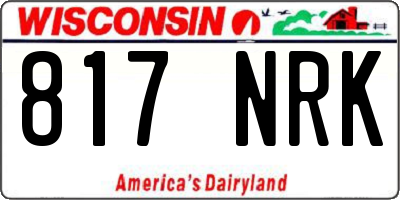 WI license plate 817NRK