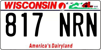 WI license plate 817NRN