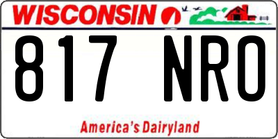 WI license plate 817NRO