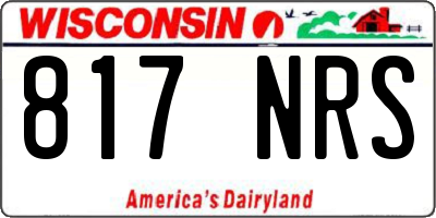 WI license plate 817NRS