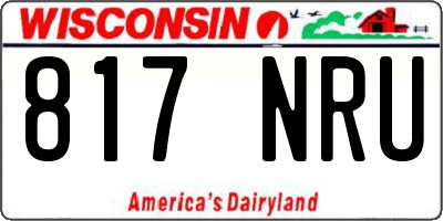 WI license plate 817NRU