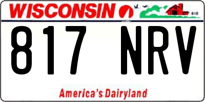 WI license plate 817NRV