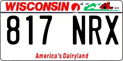 WI license plate 817NRX