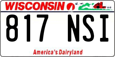 WI license plate 817NSI