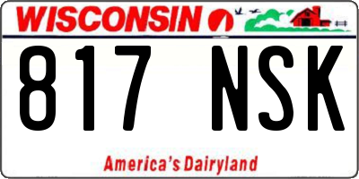 WI license plate 817NSK