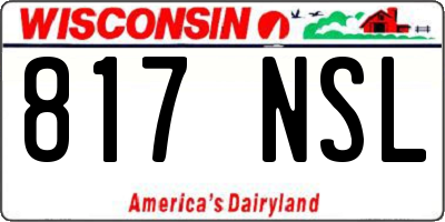 WI license plate 817NSL
