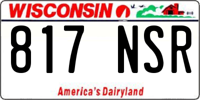 WI license plate 817NSR