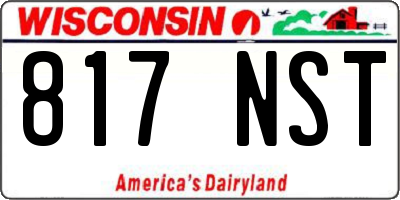 WI license plate 817NST
