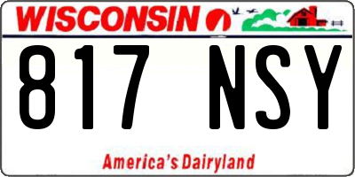 WI license plate 817NSY