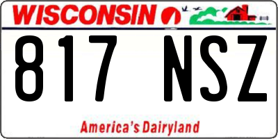 WI license plate 817NSZ