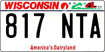 WI license plate 817NTA