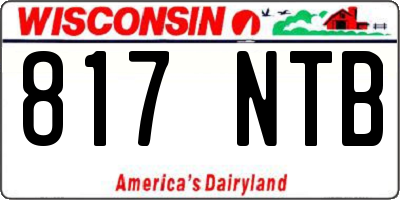 WI license plate 817NTB