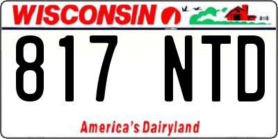 WI license plate 817NTD