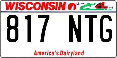WI license plate 817NTG