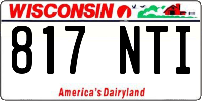 WI license plate 817NTI