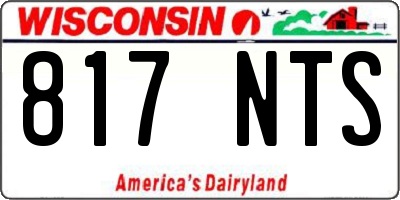 WI license plate 817NTS