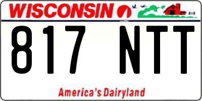 WI license plate 817NTT