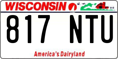 WI license plate 817NTU