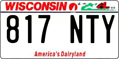 WI license plate 817NTY
