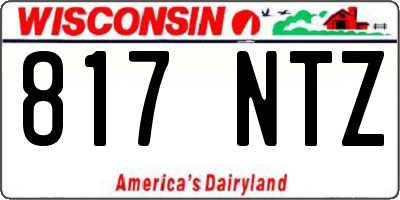 WI license plate 817NTZ