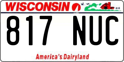 WI license plate 817NUC