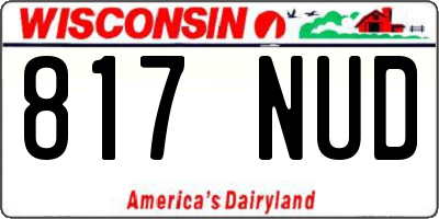WI license plate 817NUD