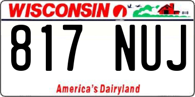 WI license plate 817NUJ