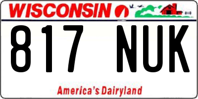 WI license plate 817NUK