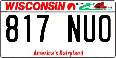 WI license plate 817NUO