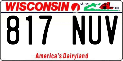 WI license plate 817NUV