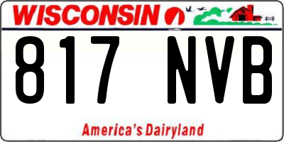 WI license plate 817NVB