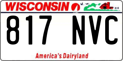 WI license plate 817NVC