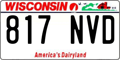 WI license plate 817NVD